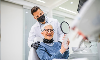 Woman at the dentist