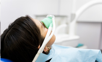 Woman at the dentist