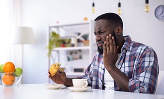 Man with jaw pain