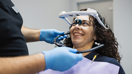 Dental patient about to undergo a procedure